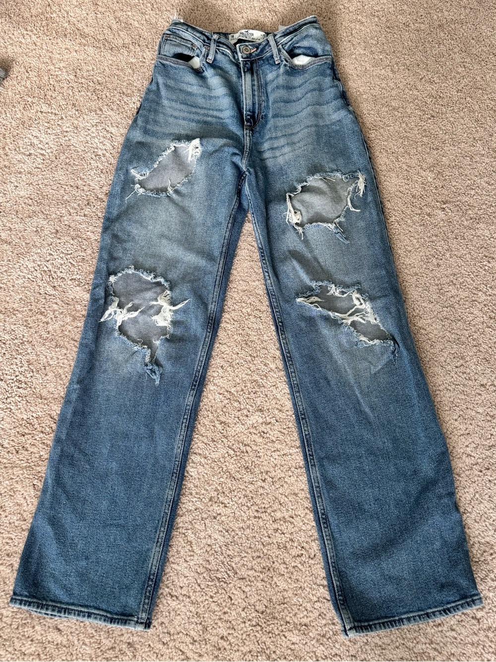 Hollister Women's Distressed Ultra High Rise Dad Jeans